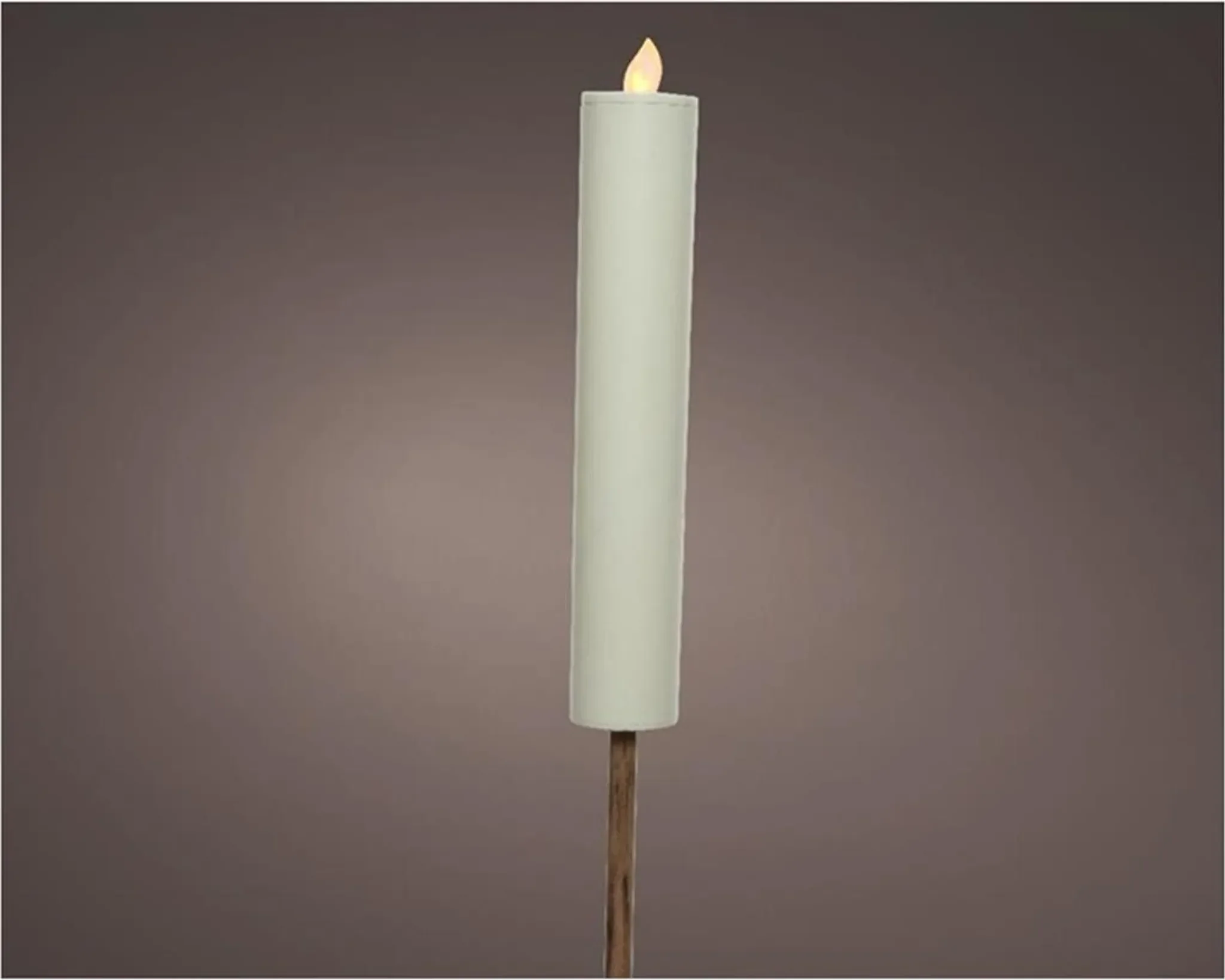 Lumineo LED Solar-Gartenfackel „Kerze“, Ø 4 cm, Höhe 97,5 cm, orange Flamme